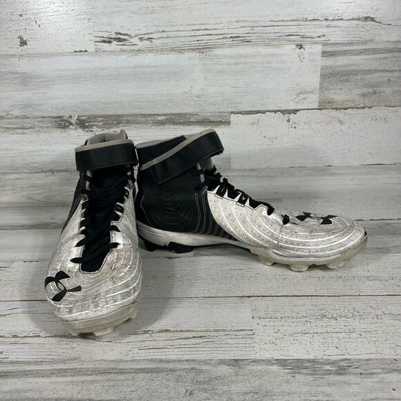 Under Armour Men's Harper 4‎ Mid RM Baseball Cleats Size High Top BlacK U… - Picture 6 of 8